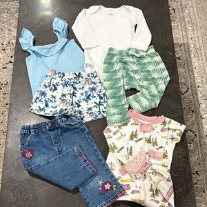 Janie and Jack, Kate Quinn, etc. Bundle, 6 Items 12 month